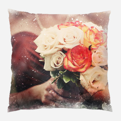 Coussin décoratif fleurs