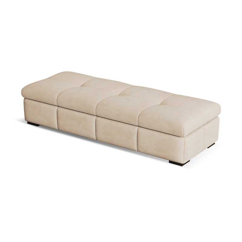 Beige Upholstered Bench, Beige