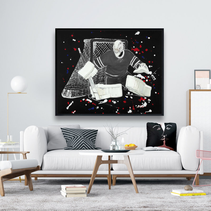 Goalkeeper Hockey Goal Print On Canvas