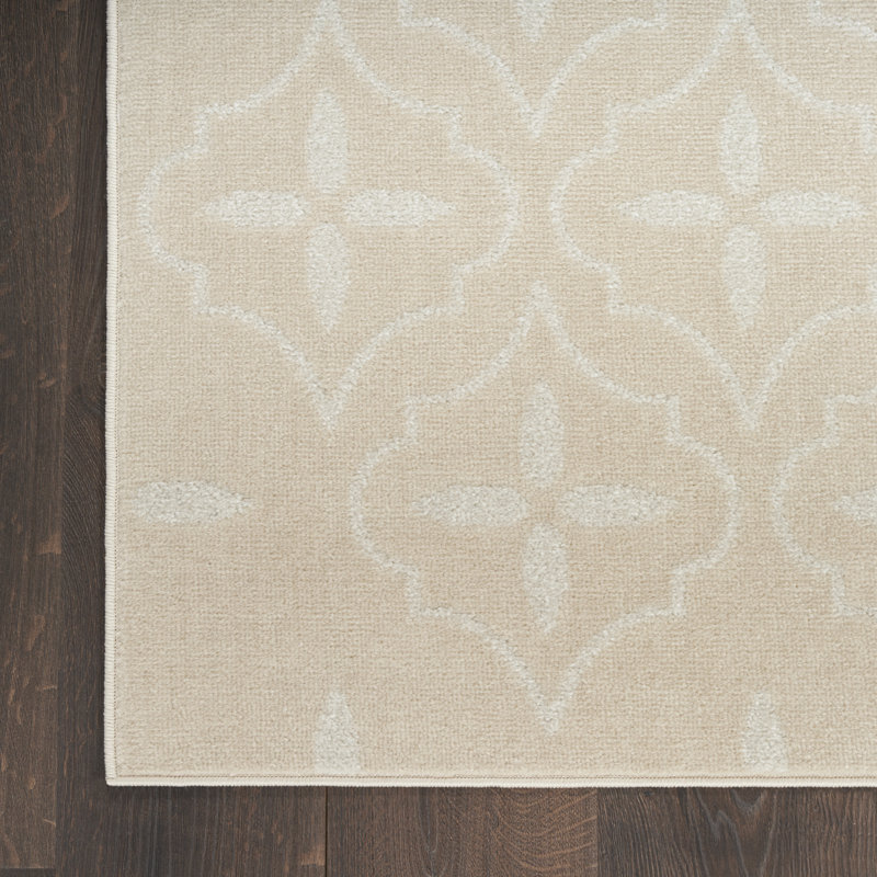 Nourison Essentials Ivory/Beige Indoor/Outdoor Area Rug, Rectangle 4' x 6'