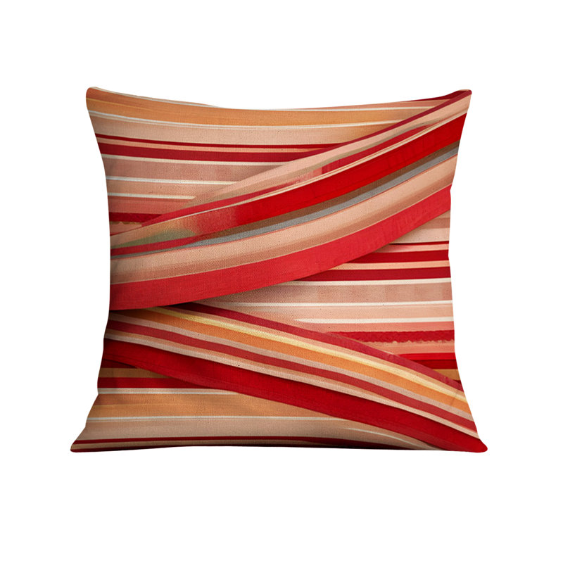 Throw Pillow Cover Only, H 20 po x l 20 po, Rouge abstrait 27