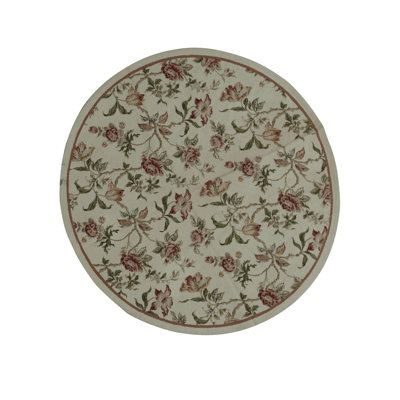 Hand Knotted Wool Floral Area Rug