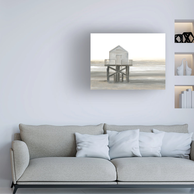 Art mural sur toile tendue - décoration murale «Weathered Beach Outpost I» d'Ethan Harper pour le salon, la chambre à coucher ou le bureau - 14 x 19