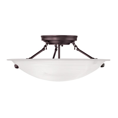Plafonnier semi-encastré 3 lumières Aneudi