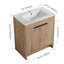 Meuble-lavabo autoportant 30 po avec lavabo en céramique blanche