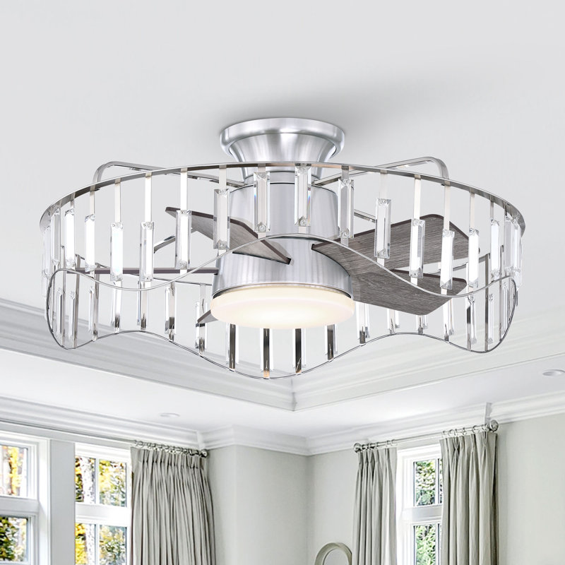 Taunya 27 " Ceiling Fan with LED Lights with Light Kit
