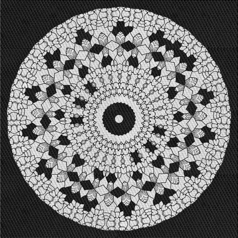 Geometric Indoor Rug, Square 5'