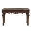 Console traditionnelle en bois massif avec plateau en marbre