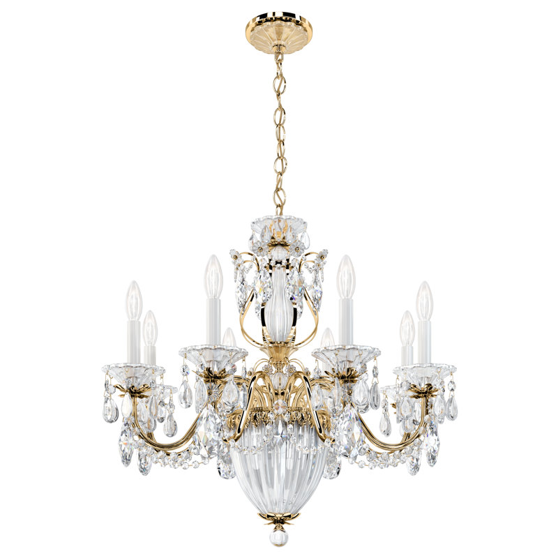 Bagatelle 11 - Light Chandelier, Polished Silver, Clear Crystals from Swarovski