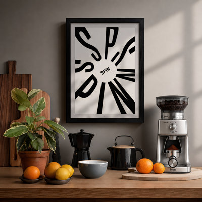 Spin Motion Typography - Framed Print