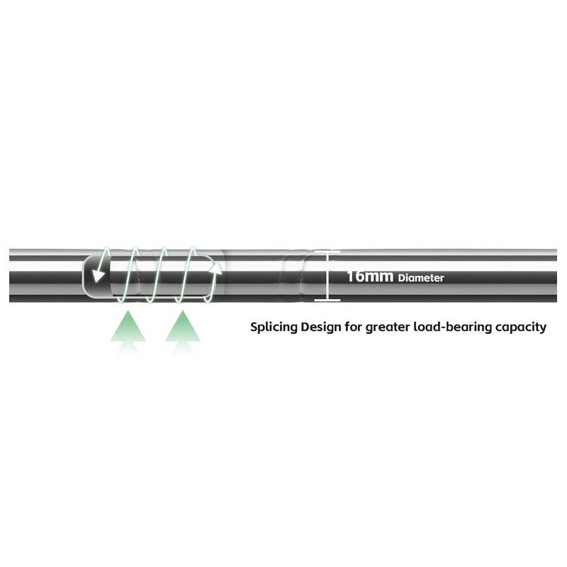 76cm Straight Tension Shower Curtain Rod & Hook Set