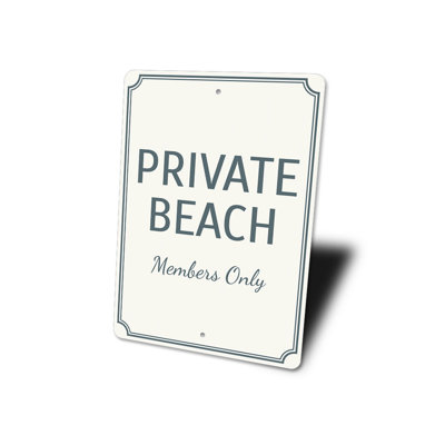 Private Beach Aluminum Sign
