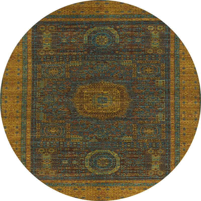 Tapis abstrait moderne 1480, Rond 8 pi
