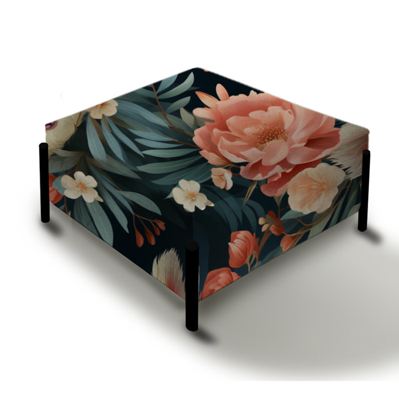Rose Koala Patterns Upholstered Ottoman