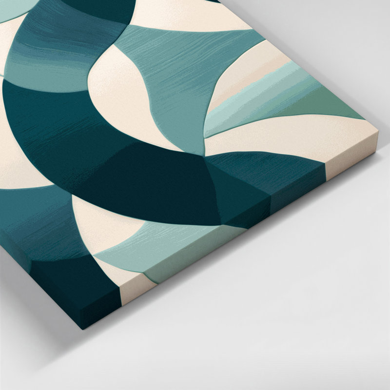 «Abstract Shapes 79», art mural sur toile bleue, H 12 po x l 12 po