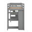 Lit mezzanine simple avec tiroirs, bureau et escalier-1215829414