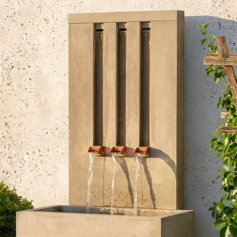 Keyaun Hand Crafted Weather Resistant Waterfall Fountain, Nero Nuovo