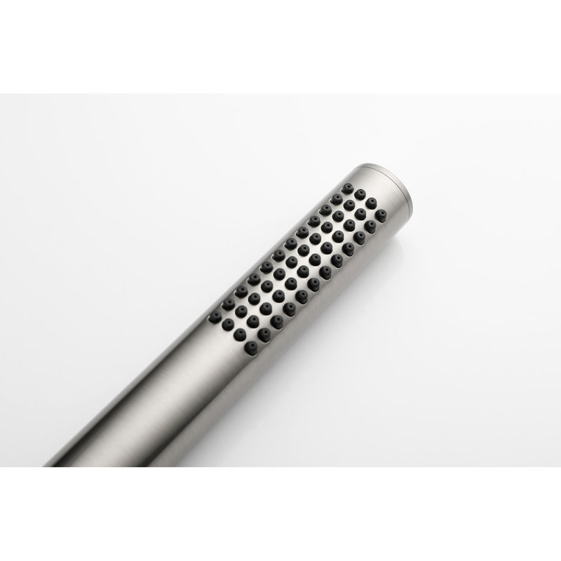 Handheld Shower With 28 - Inch Slide Bar And 59 Hose, Adjustable Height Option, Robust Brushed Nickel Stainless Steel, Relaxing Spray Settings Experience