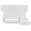 Lit escamotable mural simple avec placard, tiroirs et bureau - blanc