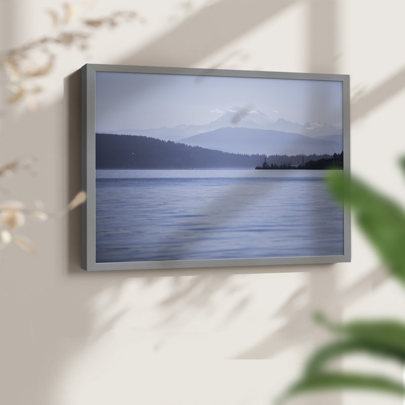 Blue Serenity -Framed Print - Restickable, Gray, 16" H x 20" W
