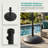 Outdoor 55-pound Round Black Umbrella Base