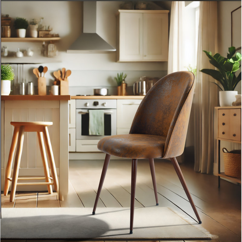 Chaise d'appoint à dossier solide en tissu de 18 po de largeur Hudhaifa pour salon, salle à manger, café, 6, Vert olive