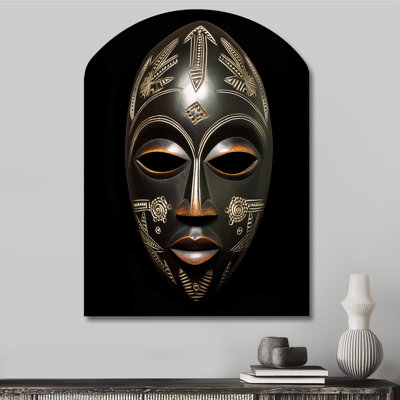 Sculpture murale en métal asymétrique africain