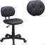 Chaise de bureau moderne 1pc capitonnée noire avec chaises rembourrées