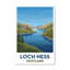Loch Ness, Scotland - Romantic Highlands Travel Poster: Misty Loch And Castle. Giclee Print On Wrapped Canvas. Wall Art, Home Decor - Natural Landmarks, Scotland - Wrapped Canvas Print-1137371775