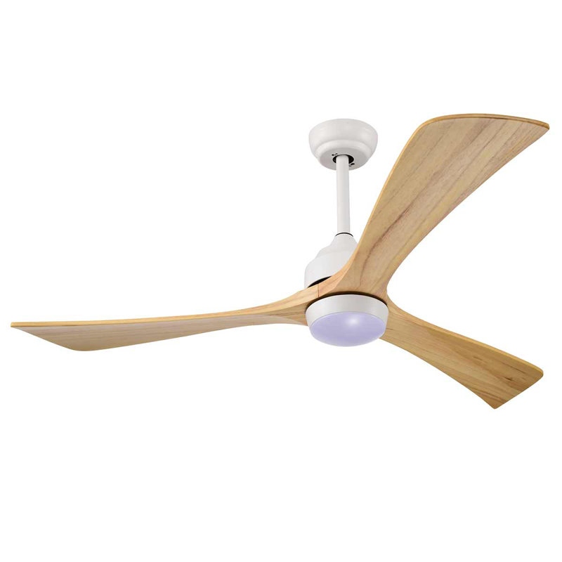 Junna 52'' Ceiling Fan with LED Lights, Natural