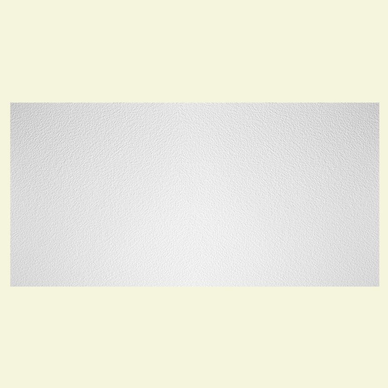 Carreaux de plafond blancs en stuc 2 pi x 4 pi Genesis - Installation facile à poser - Imperméable, lavable et ignifuge - PVC de haute qualité pour prévenir les bris - Paquet de 10 carreaux