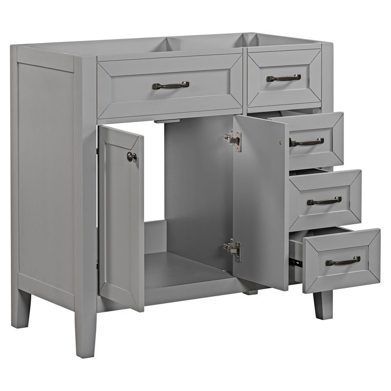 Base de meuble-lavabo simple seulement, Gris