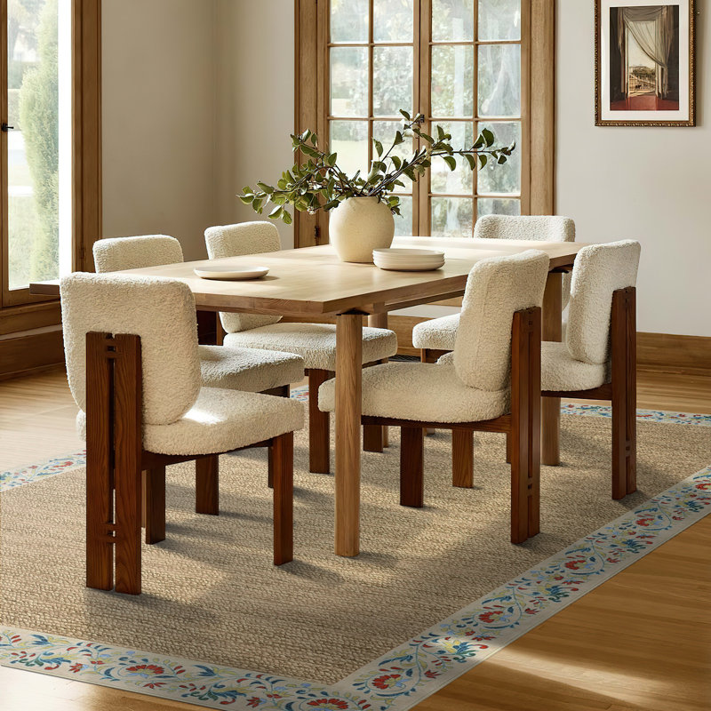 Floral Bordered Machine Washable Rug with Non-Slip Backing Non-Shedding Foldable Soft Low Pile Indoor Carpet