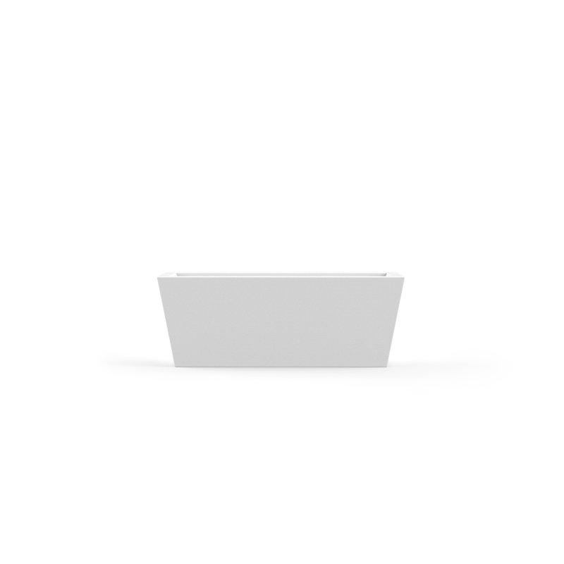 Conic Matt Polyethylene Planter Box, 19.75" H x 47.25" W x 19.75" D, Ice, Yes