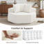 Fauteuil surdimensionné en chenille de 54 po avec coussins décoratifs-84124464