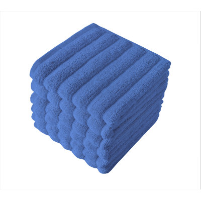 Fralick 6 Piece %100 Turkish Cotton Washcloth Set 13" x 13"