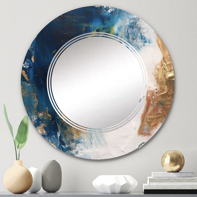 Hannatou - Modern Wall Mirror Round, 24 po x 24 po