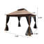 Auvent d'extérieur 11 x 11 pi avec filet à fermeture à glissière amovible-114930206