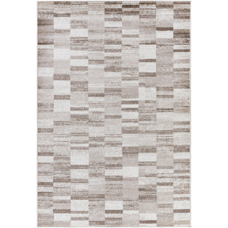 Jayken Checkered Indoor Rug, Rectangle 5'3" x 7'3"
