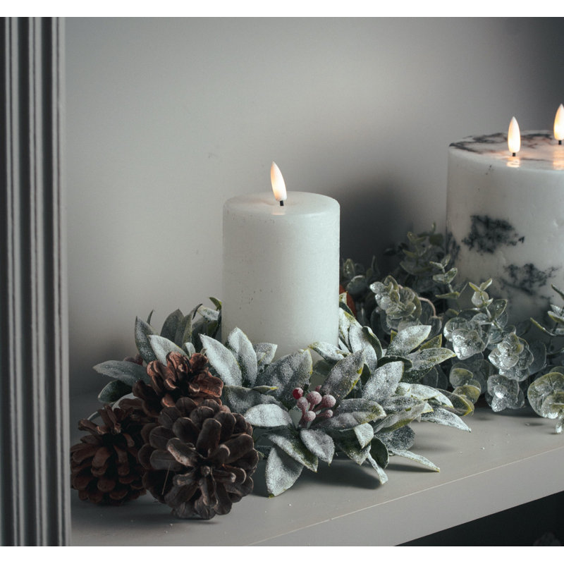 Unscented Flameless Pillar Candle, 15cm H x 7cm W x 7cm D