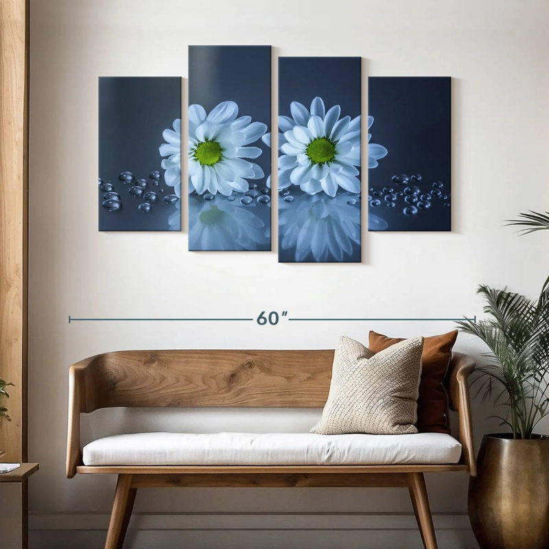 Harnek White Daisies, 32" H x 52" W