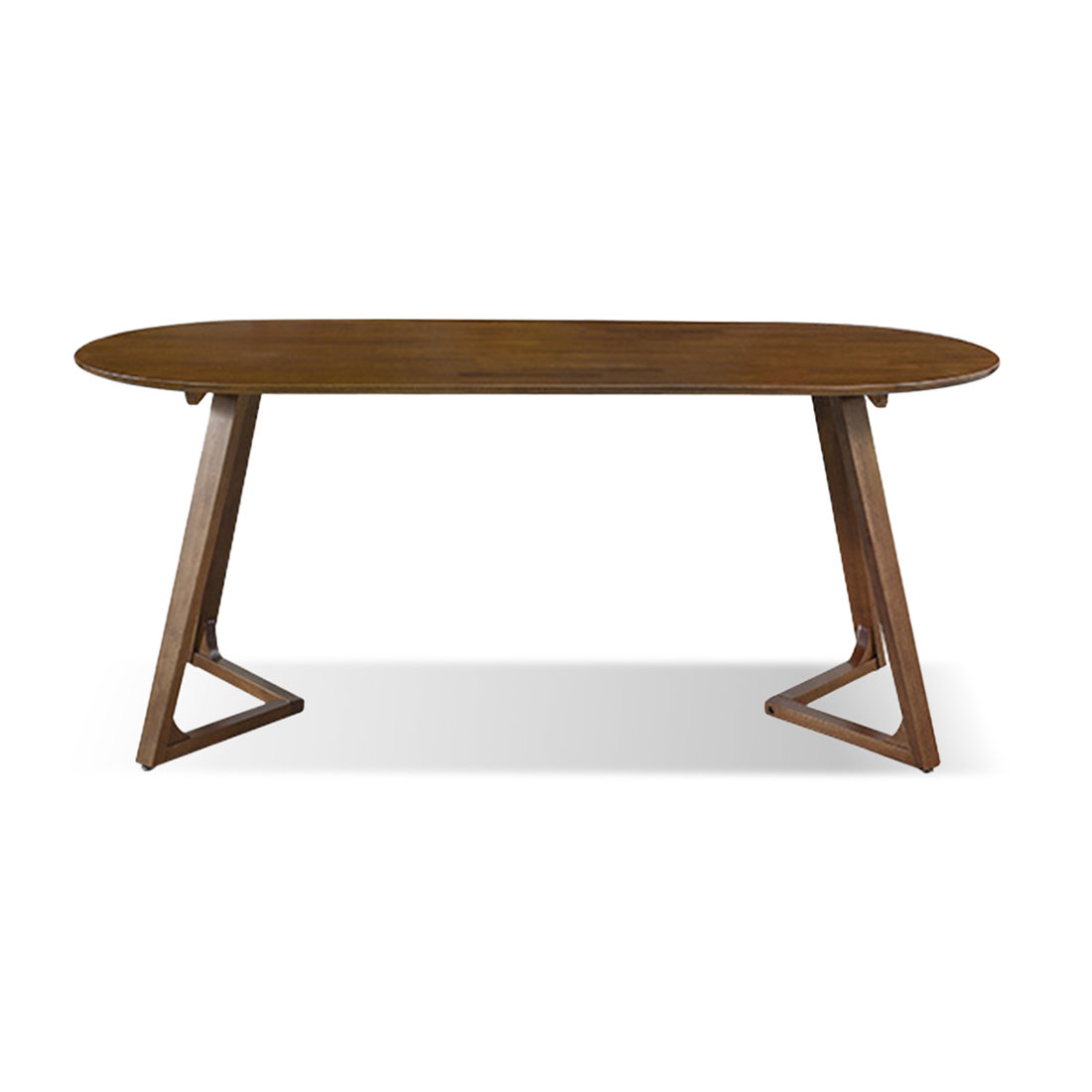 George Oliver Nut-brown Oval Solid Wood Dining Table | Wayfair