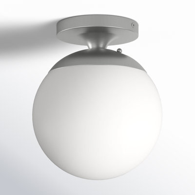 Meri Single Light Glass Semi Flush Mount