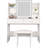 Baidy Vanity Set with Lighted Mirror and Stool