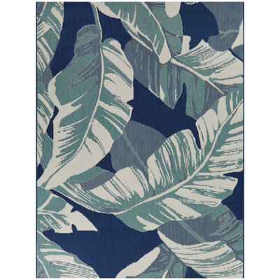 Tapis bleu sarcelle intérieur / extérieur Bissen