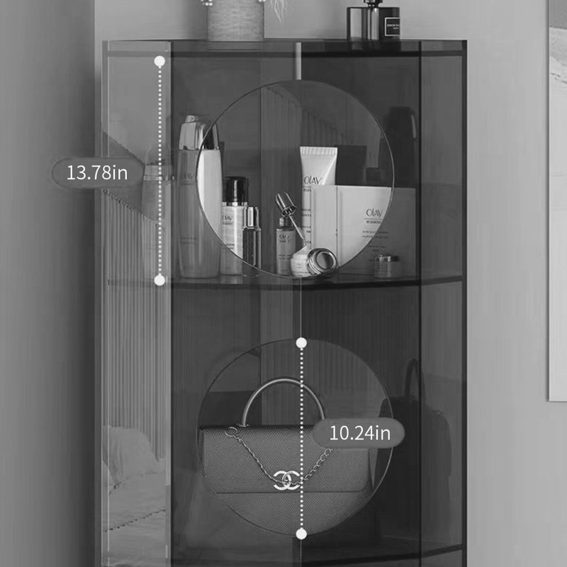Meghans, (4 tablettes) H 60,24 po x l 12,6 po x P 12,6 po, Noir, noir, noir, noir