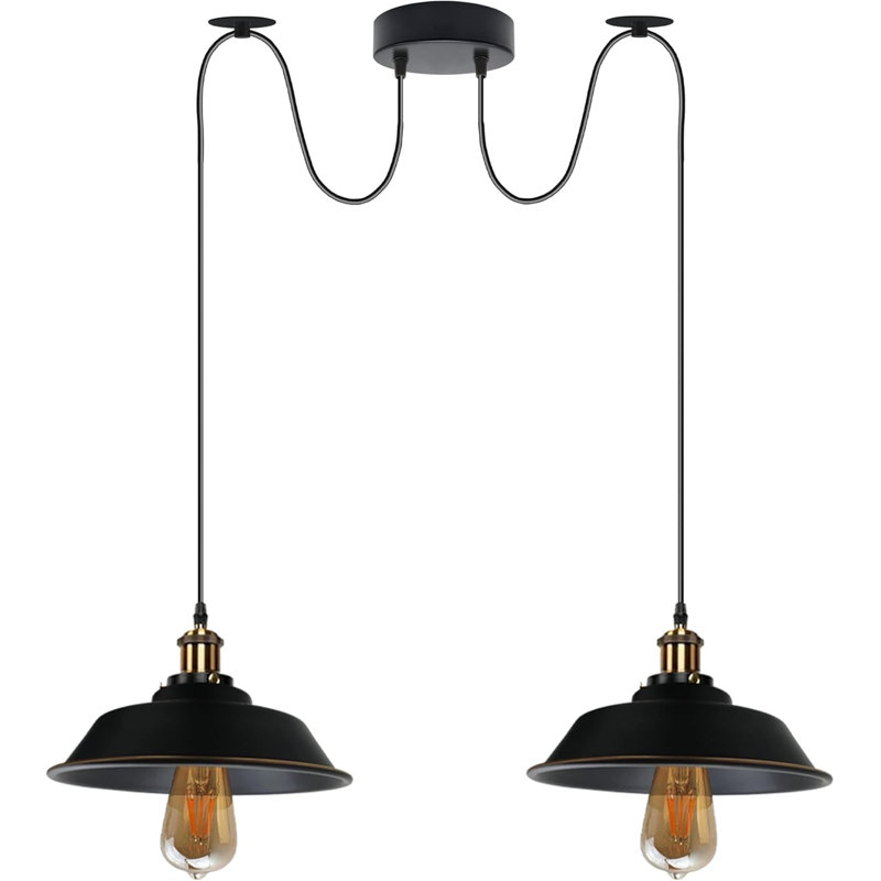 2 - Light Black Bowl Pendant