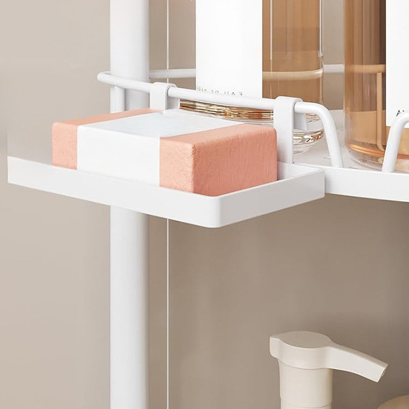 White 3-Tier Metal Freestanding Corner Shower Caddy