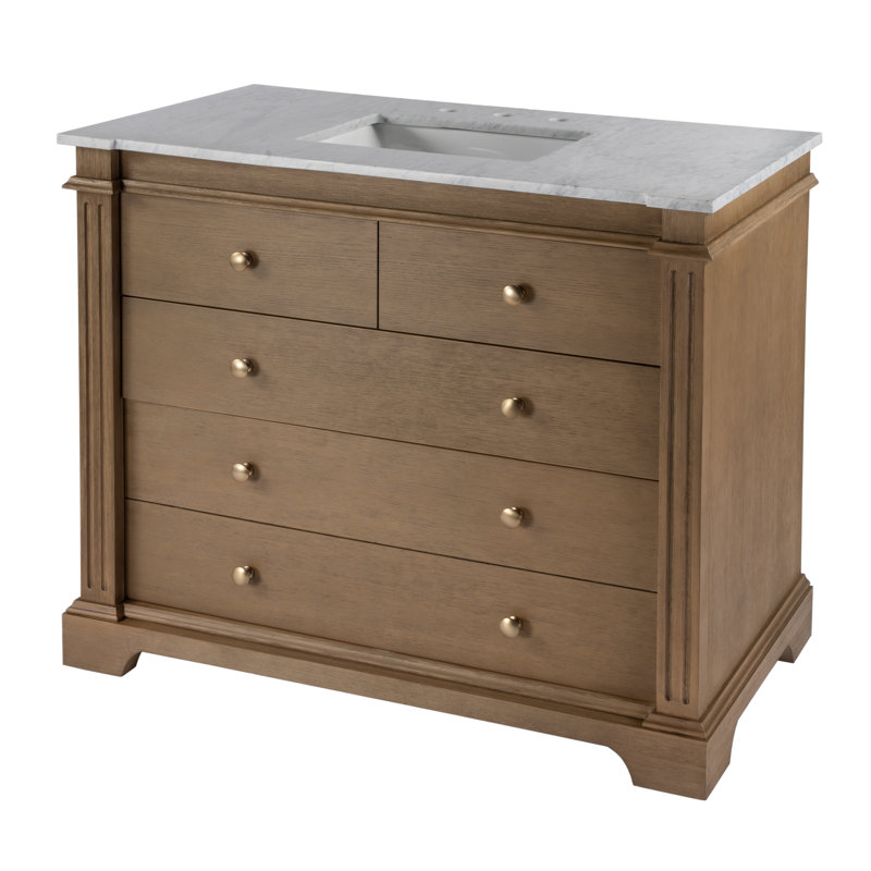 Ensemble de meuble-lavabo simple 42 po Garza, Brun
