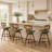 Sirine 4-Piece Swivel Vegan Leather Counter Stool-103707233